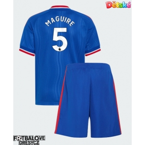 Manchester United Harry Maguire #5 Dětské Venkovní dres komplet 2026-27 Krátký Rukáv (+ trenýrky)